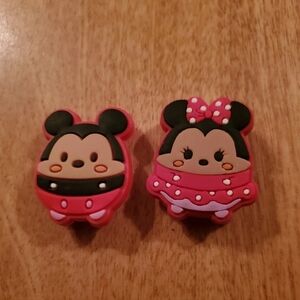 Disney Tsum Tsum Jibbitz Croc Shoe Charms Minnie & Mickey Mouse Set
